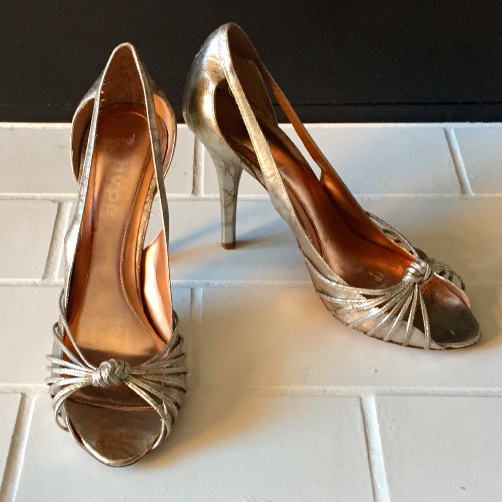 Hype Metallic Leather Heels